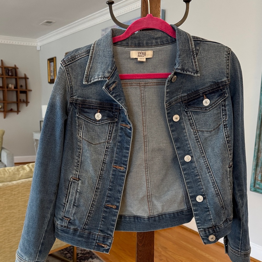 Vintage Dark Blue Jean Jacket